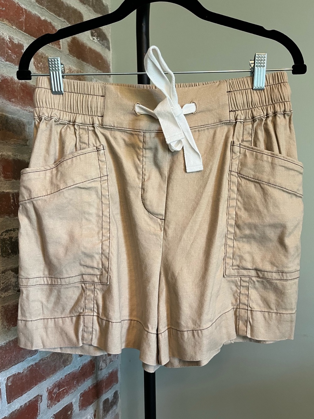 Maeve La Ponche Linen Pull-On Shorts | size XS